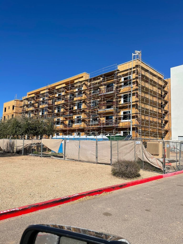 Large scaffold and framing project